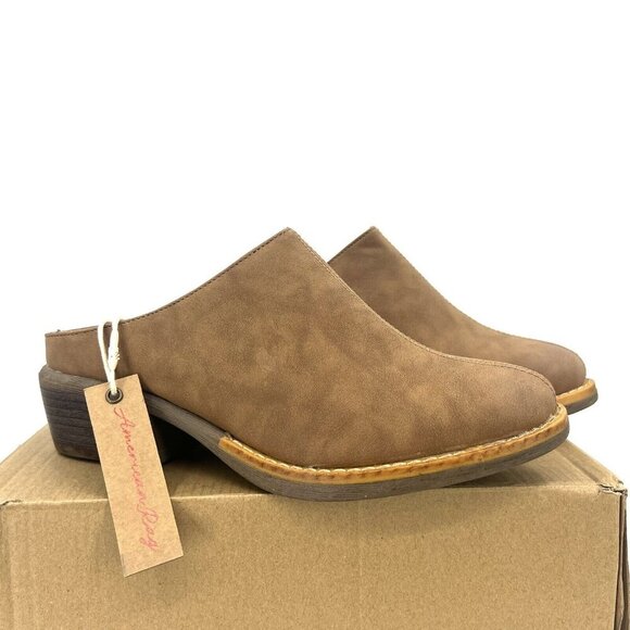 American Rag Shoes - New In Box American Rag Segovia Saddle Faux Leather Mules Womens 9